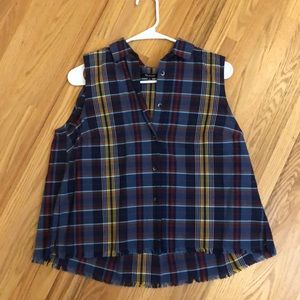 Madewell plaid top